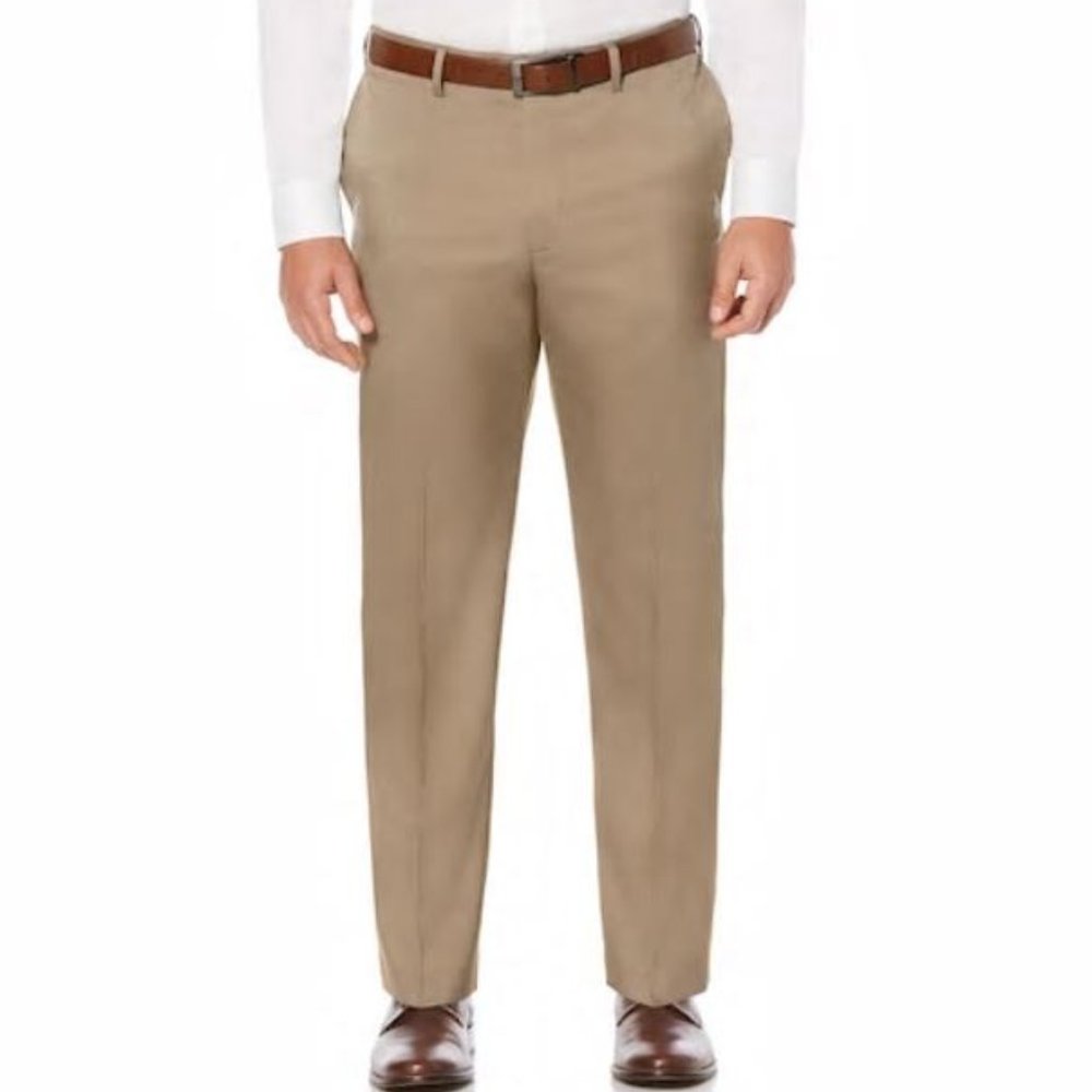 Savane Dress Pants 34 x 32 Men's Executive Khaki Straight Fit $78 New